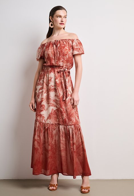 Maxi φόρεμα Off-Shoulder