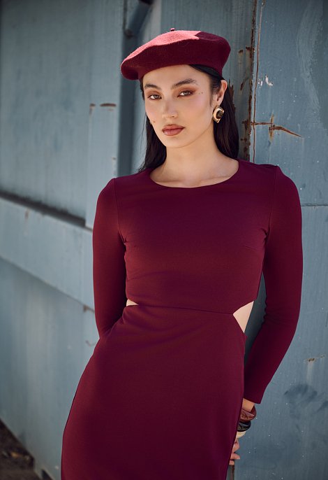 Midi dress with open sides