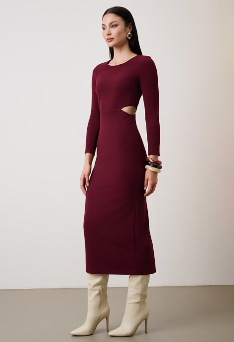 Midi dress with open sides