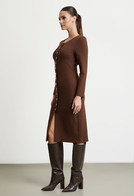 Μidi dress with buttons
