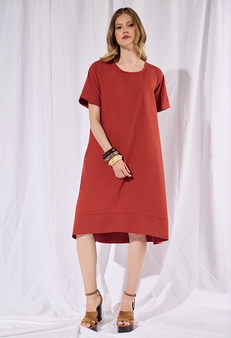 Oversized midi φόρεμα με τσέπες