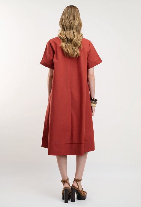 Oversized midi φόρεμα με τσέπες