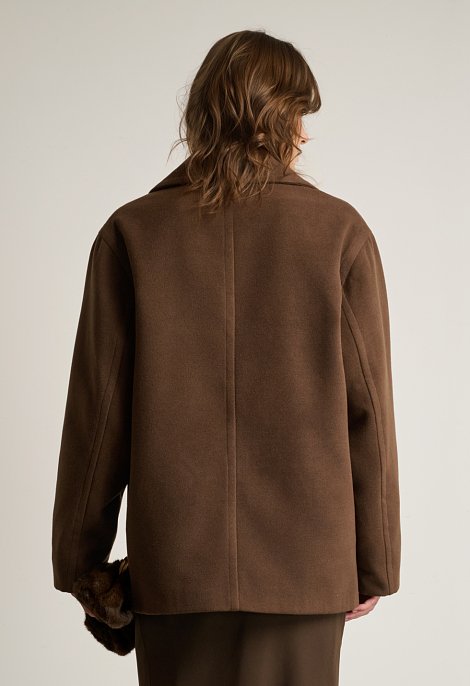Oversized double-breasted coat