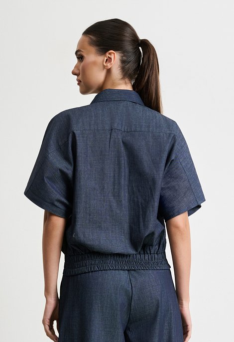 Denim bomber jacket