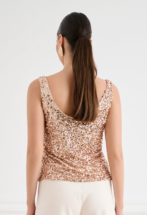 Sleeveless sequin top