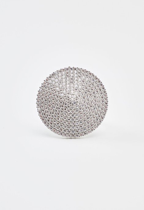 Round ring with rhinestones