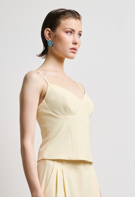 Top with cups and straps