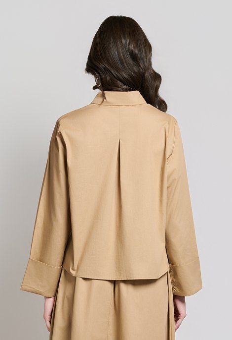 Beige set with a maxi skirt and shirt