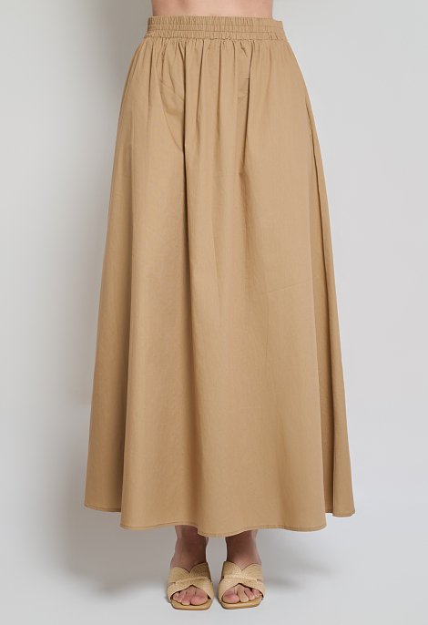 Beige set with a maxi skirt and shirt