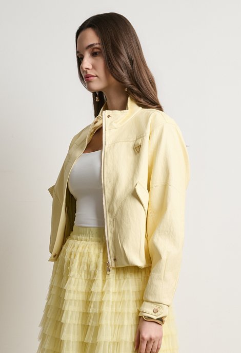 Cropped bomber jacket