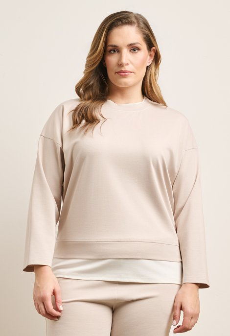 Sweatshirt and joggers set with stripe detail