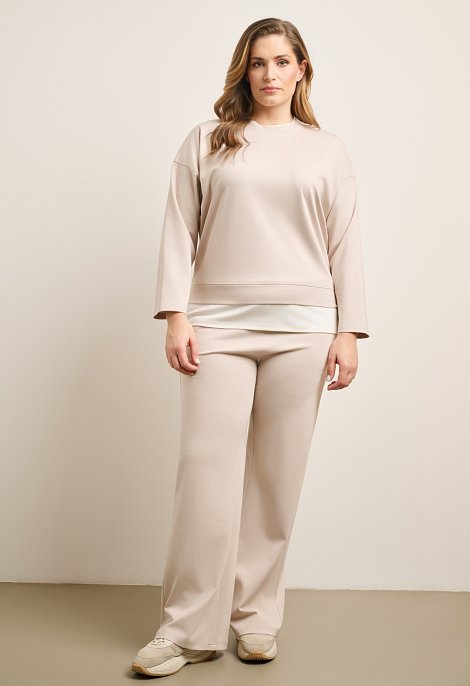 Sweatshirt and joggers set with stripe detail