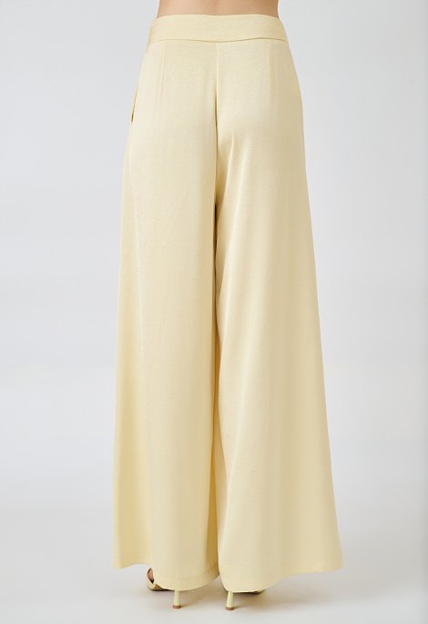 High-waisted wide-leg trousers