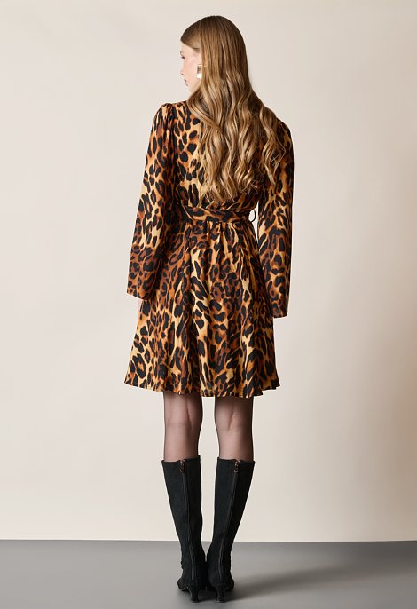 Animal print mini dress