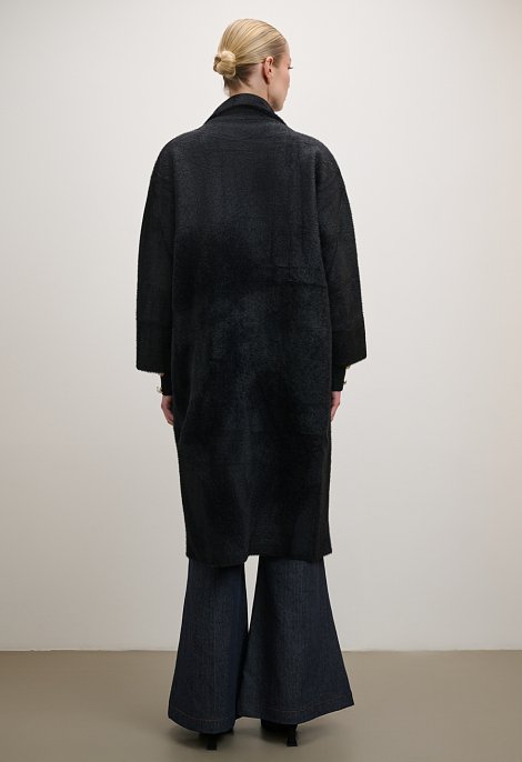 Faux fur-effect coat