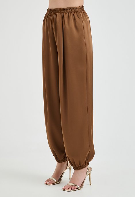 Satin jogger trousers