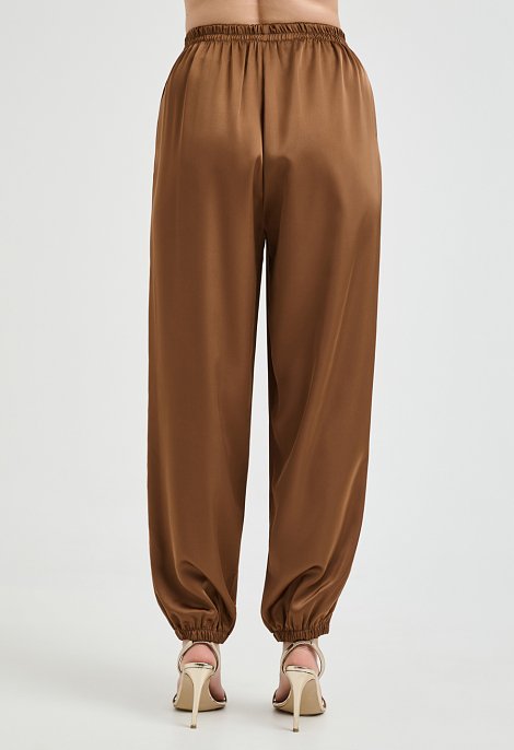 Satin jogger trousers