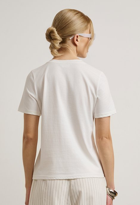 Short-sleeve T-shirt with round neckline
