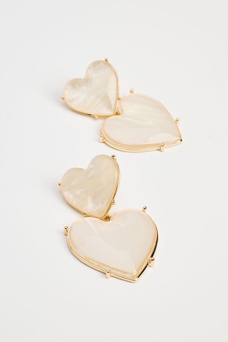 Double heart earrings.