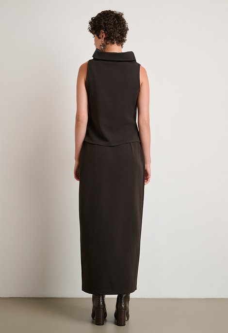 Midi wrap skirt with buckle detail
