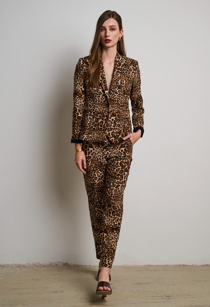 Animal print trousers