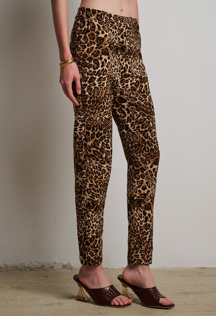 Animal print trousers