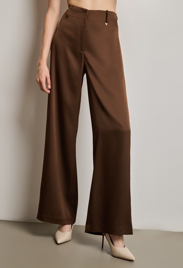 Satin palazzo trousers