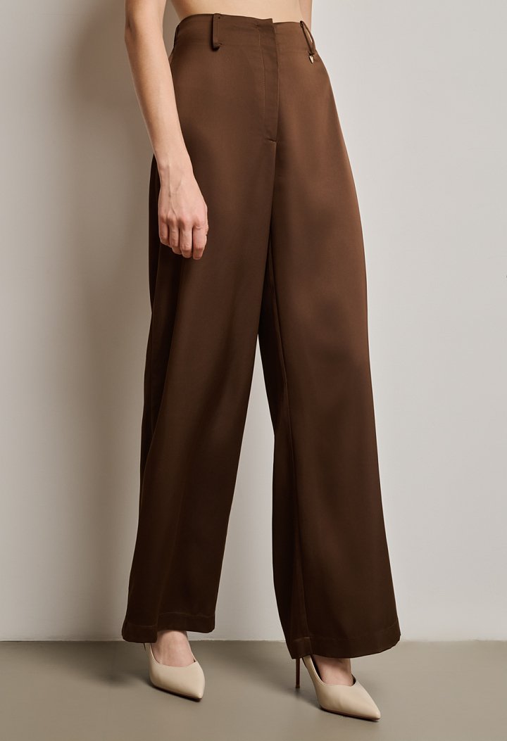 Satin palazzo trousers