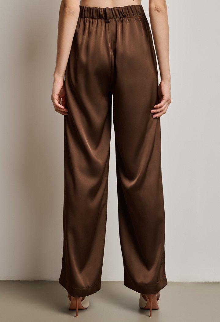 Satin palazzo trousers