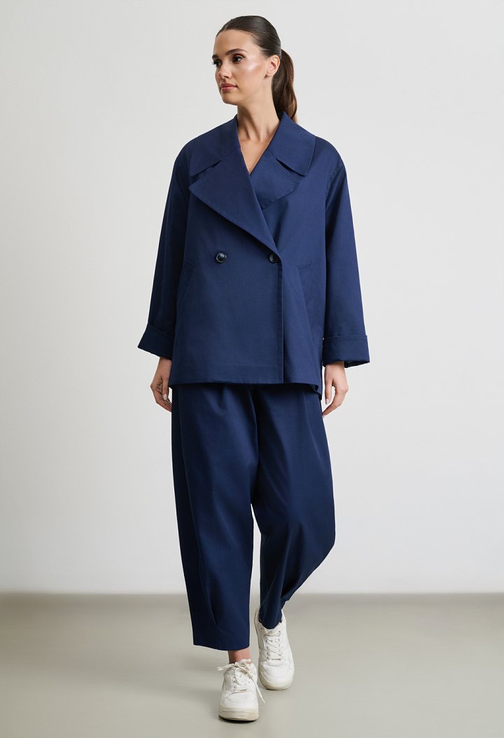 Relaxed-fit pleated trousers