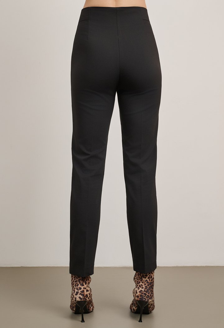 High-waisted cigarette trousers