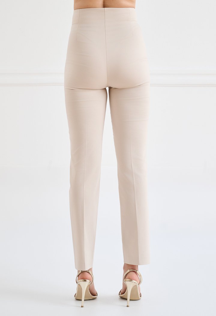 High-waisted cigarette trousers