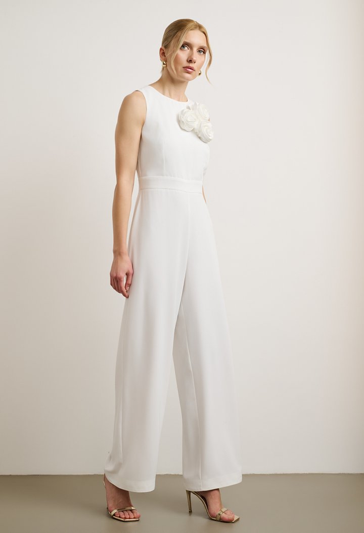 Floral-shoulder jumpsuit
