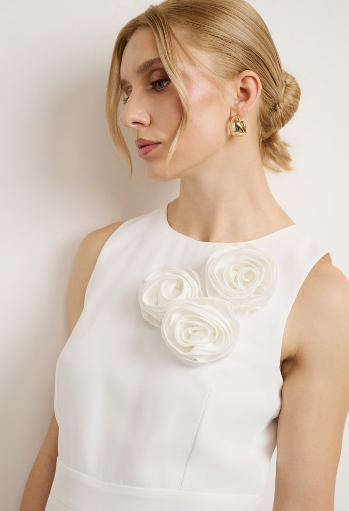 Floral-shoulder jumpsuit