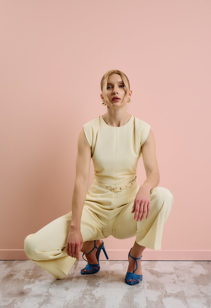 Belted jumpsuit