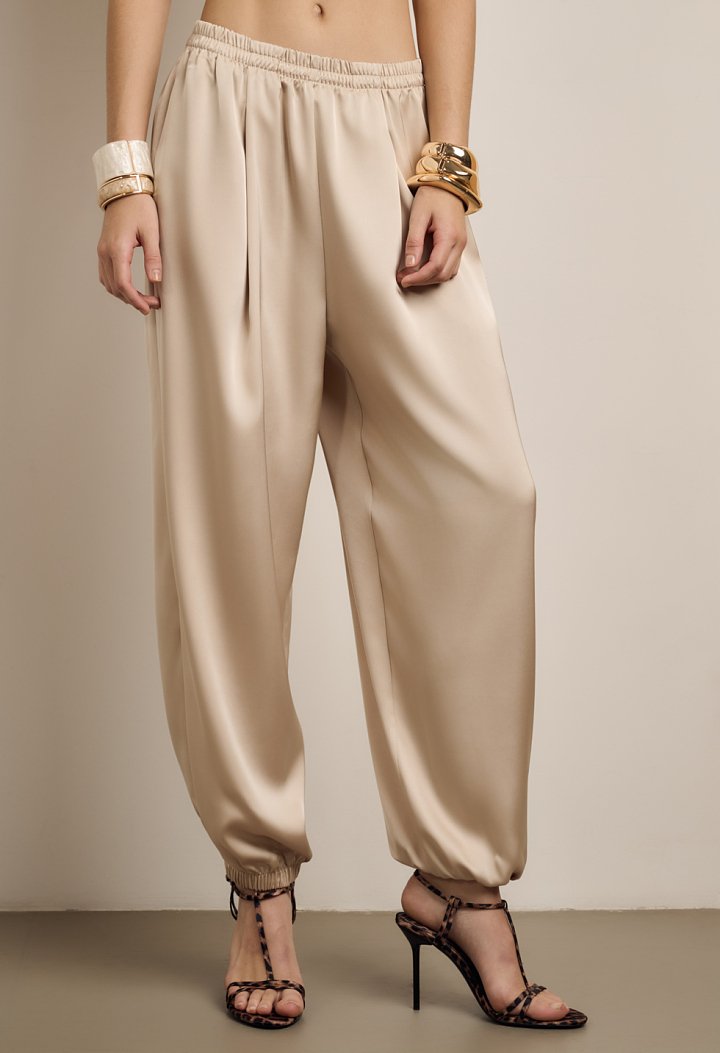 Satin jogger trousers