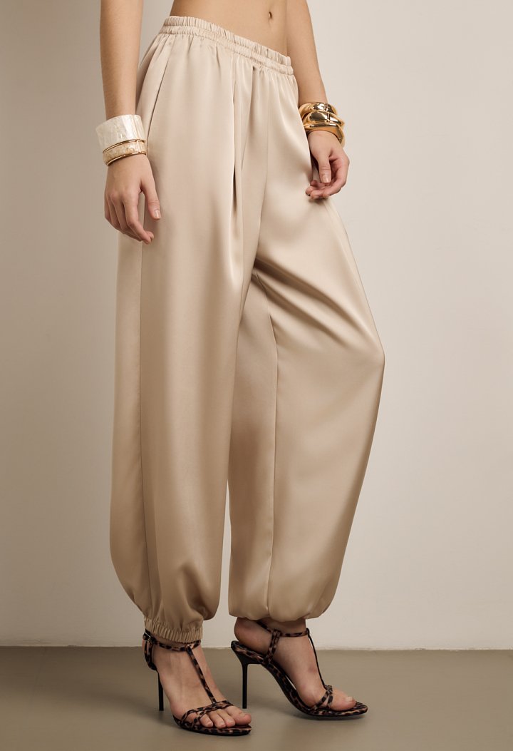 Satin jogger trousers