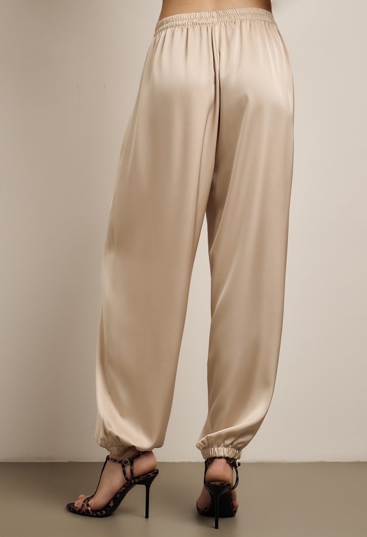 Satin jogger trousers