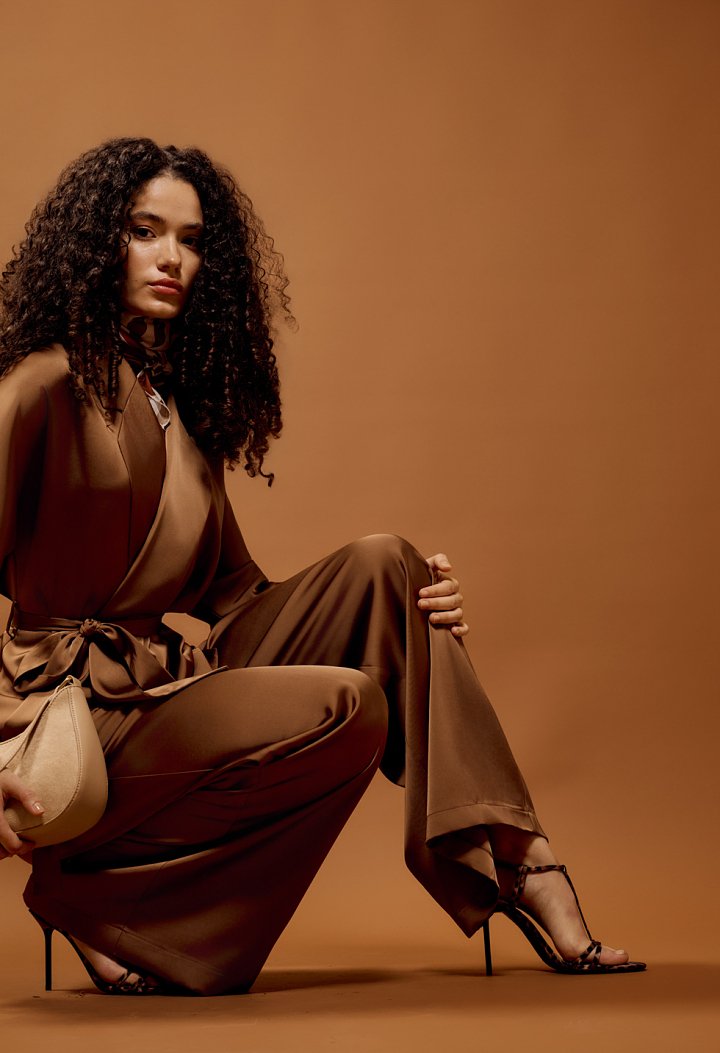 Satin trousers
