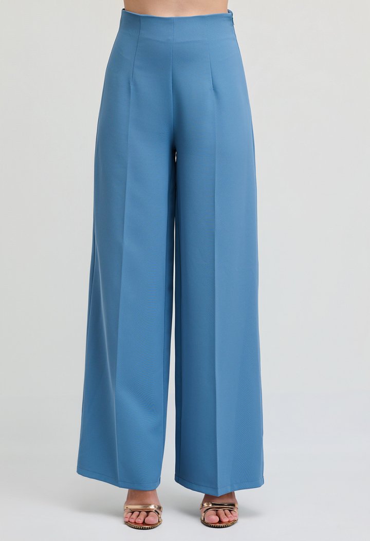 High-Waisted Wide-Leg Trousers