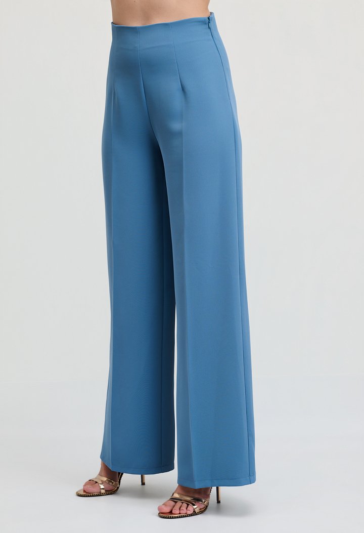 High-Waisted Wide-Leg Trousers