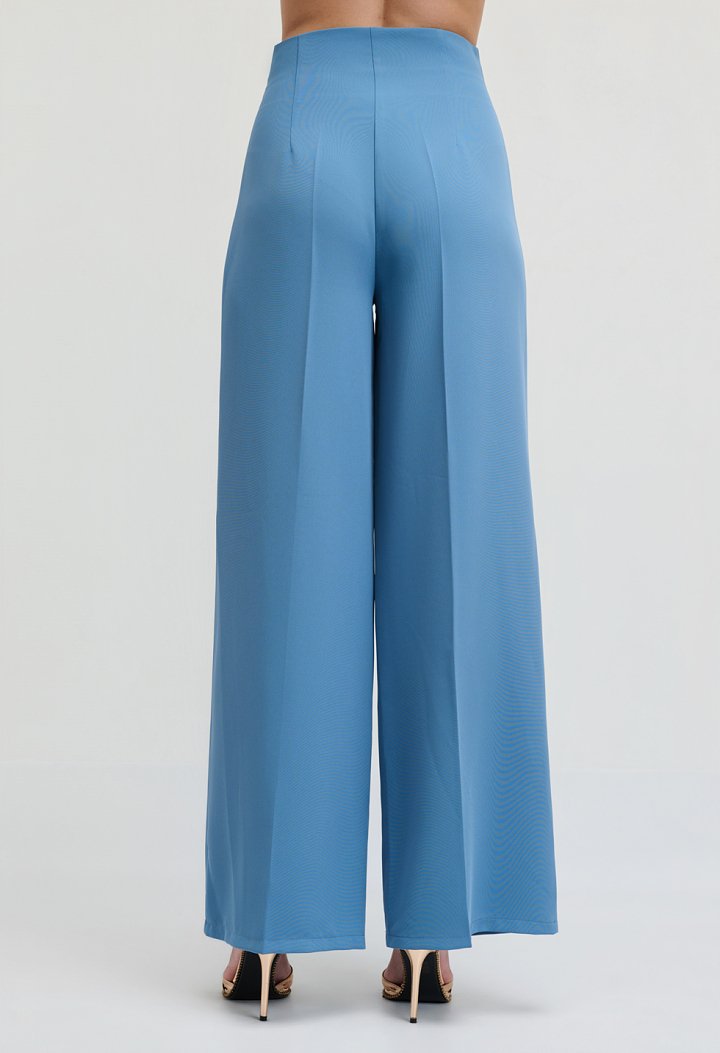 High-Waisted Wide-Leg Trousers
