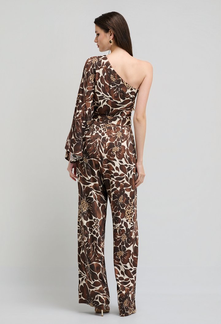 Εμπριμέ ολόσωμη φόρμα one shoulder