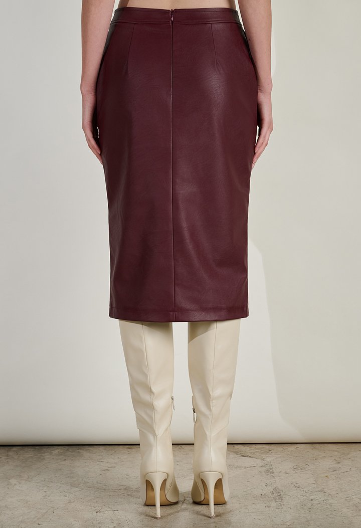 Midi skirt with slit