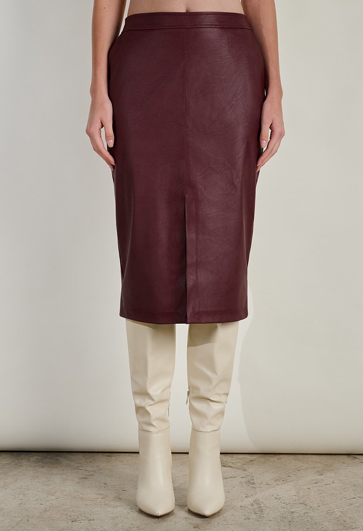 Midi skirt with slit