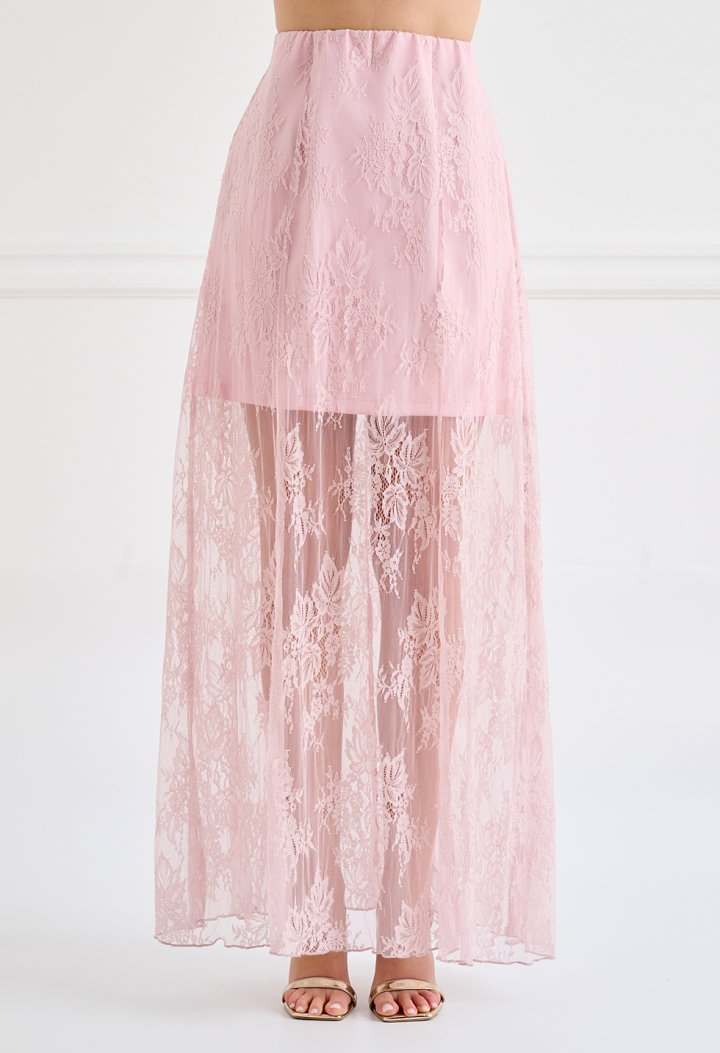 Lace maxi skirt