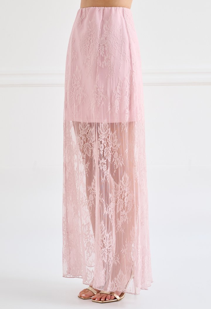 Lace maxi skirt