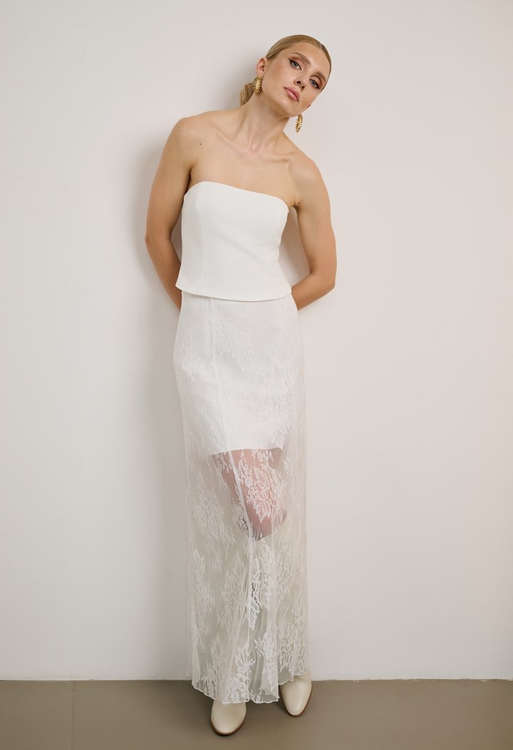 Lace maxi skirt