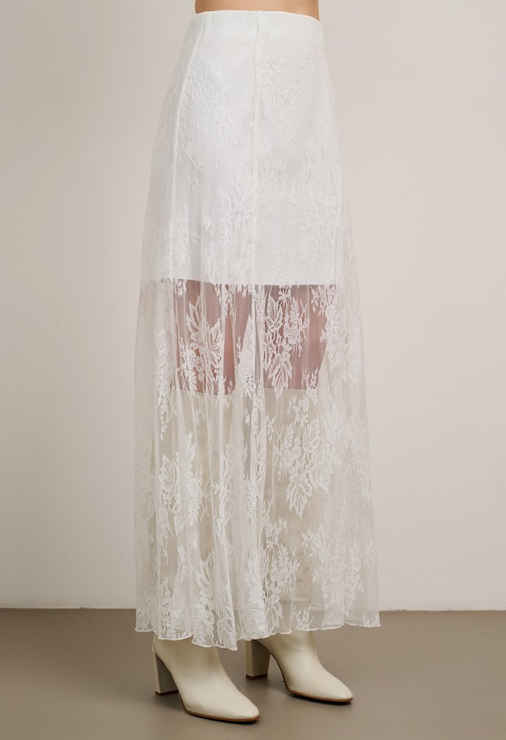 Lace maxi skirt