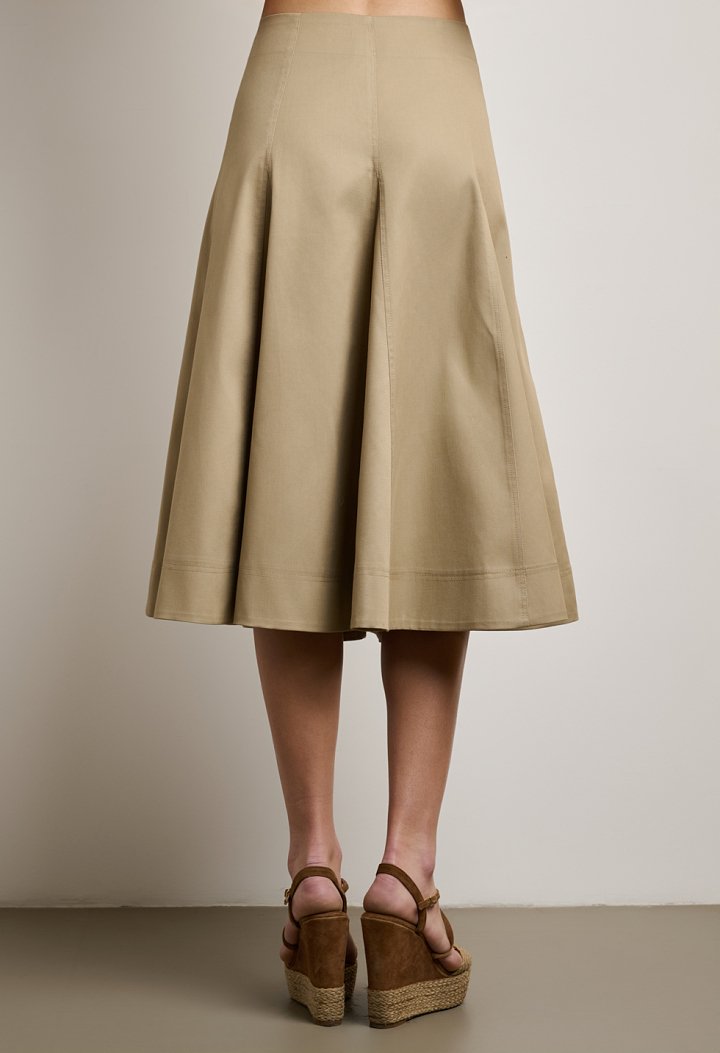 High-waisted midi skirt